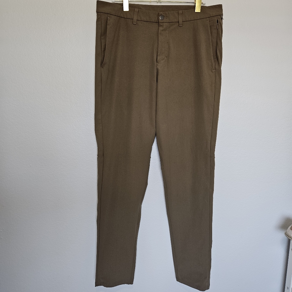 Lululemon | Commission Pant Slim LM5AFFT Brown Tan Mens 38, 37 x 36 - Picture 5 of 7